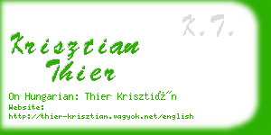 krisztian thier business card